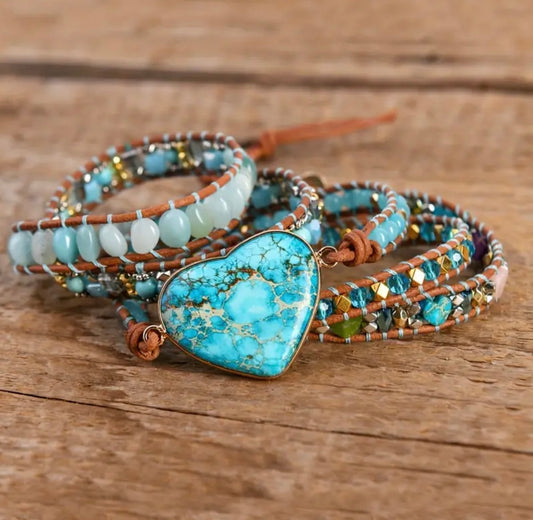 Turquoise Boho Wrap Bracelet