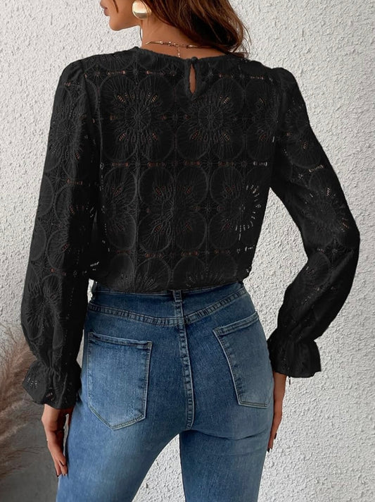 Blooming Blossom Black Summer Top