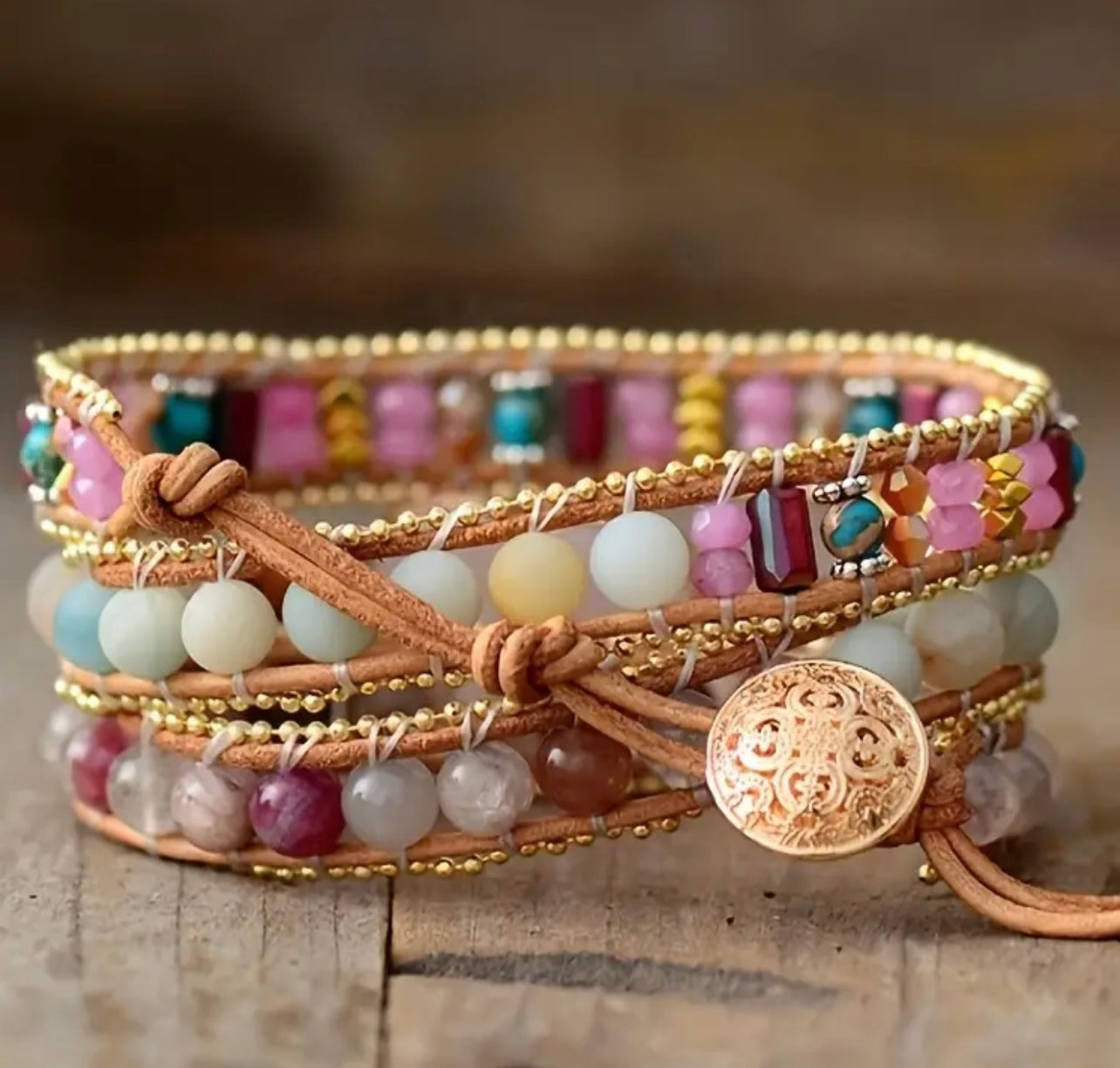 Cadence Boho Heart Stone Bracelet