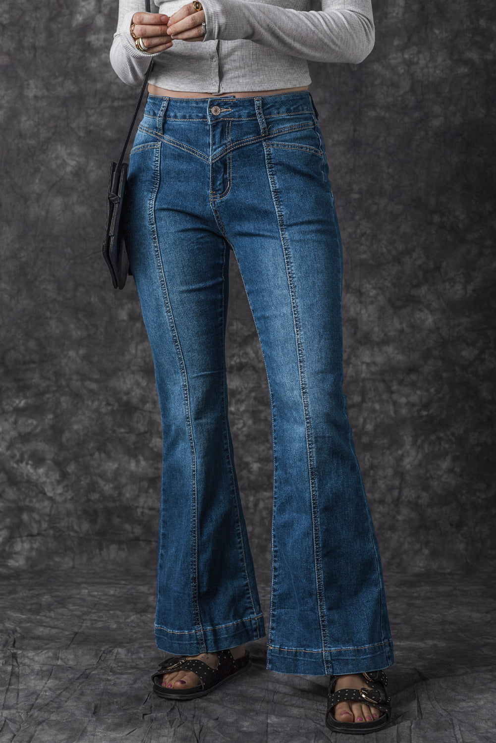 High Waist Flare Seam Jeans Tallie