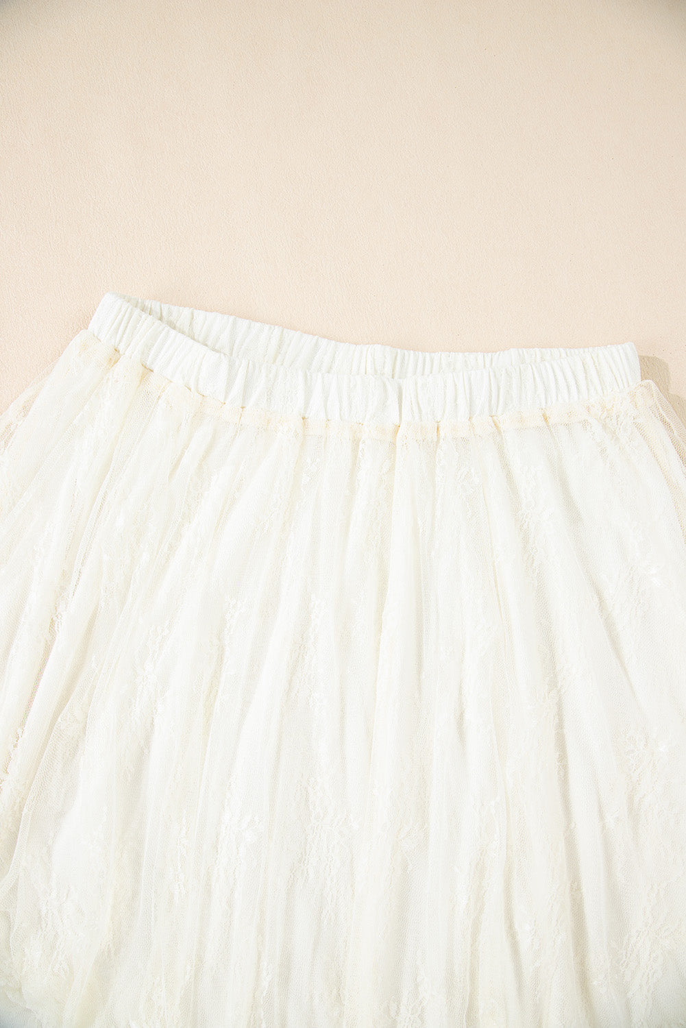 Beige Lace Maxi Skirt