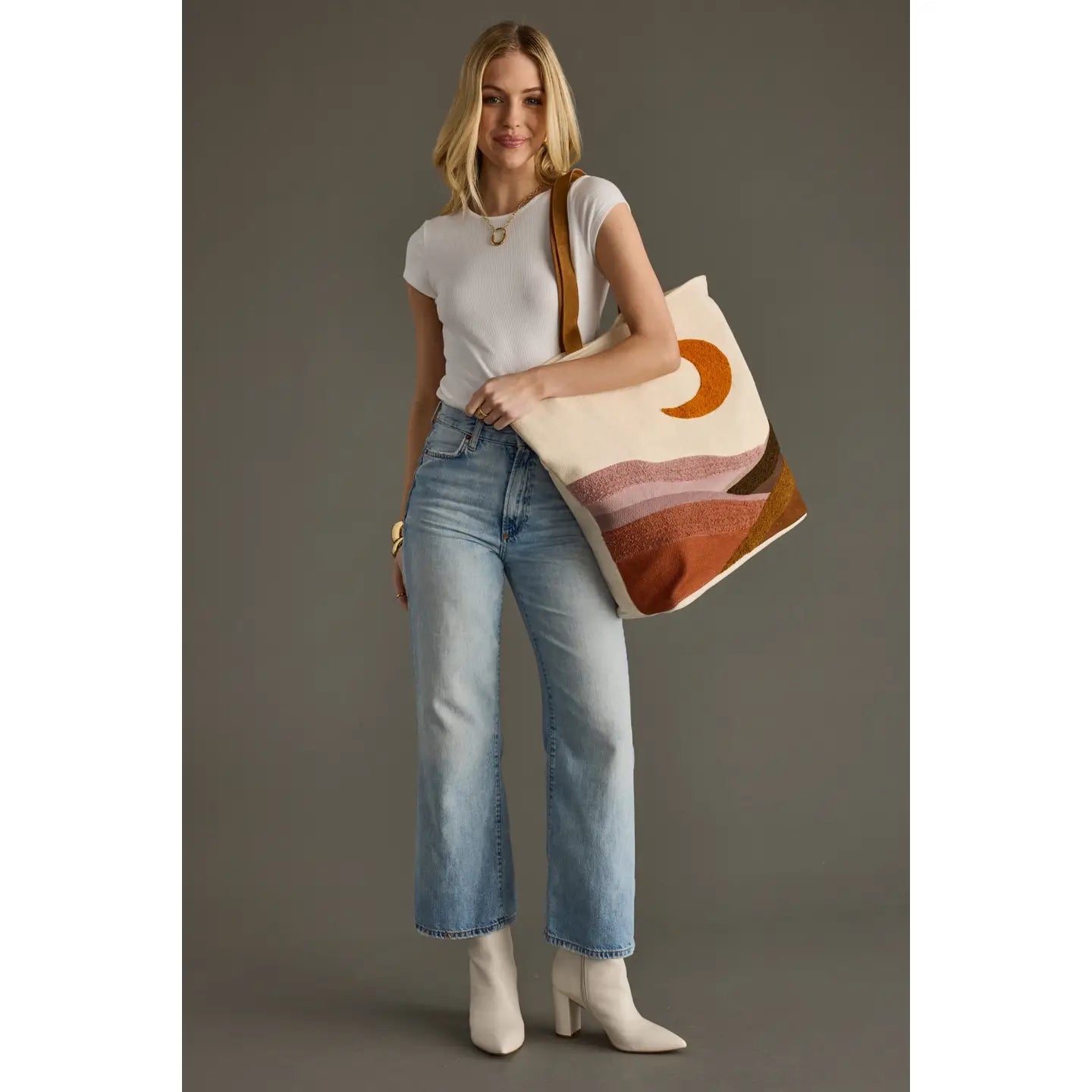 Moon Boho Tote Bag