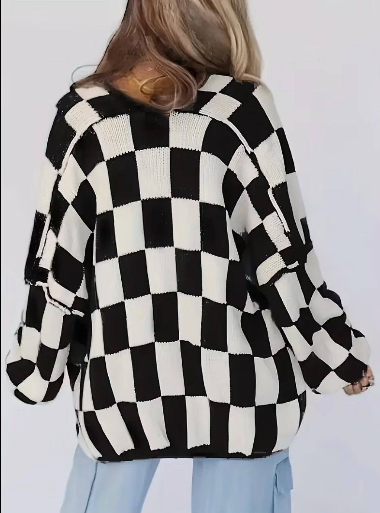 Cozy Days Checkered Sweater