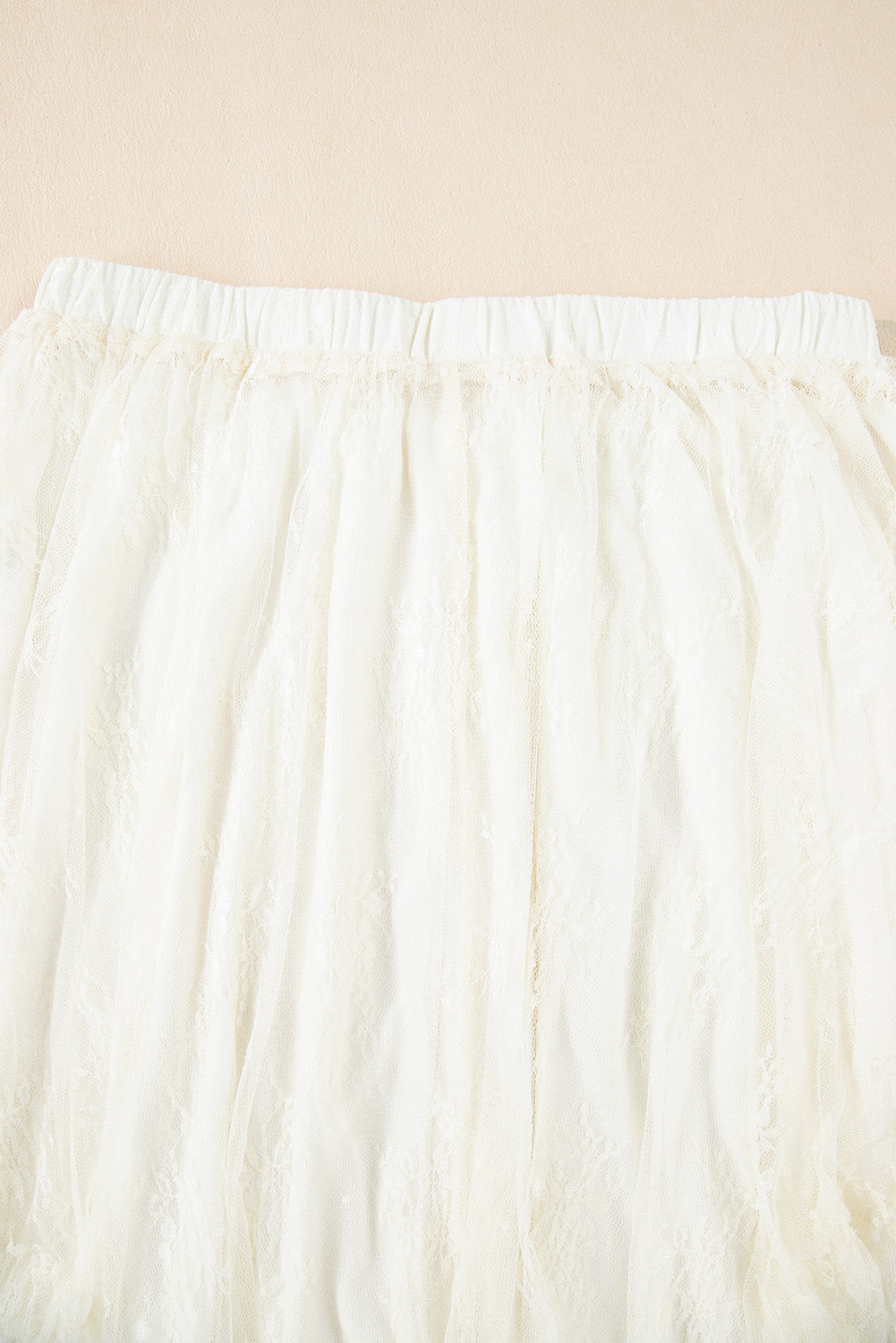 Beige Lace Maxi Skirt