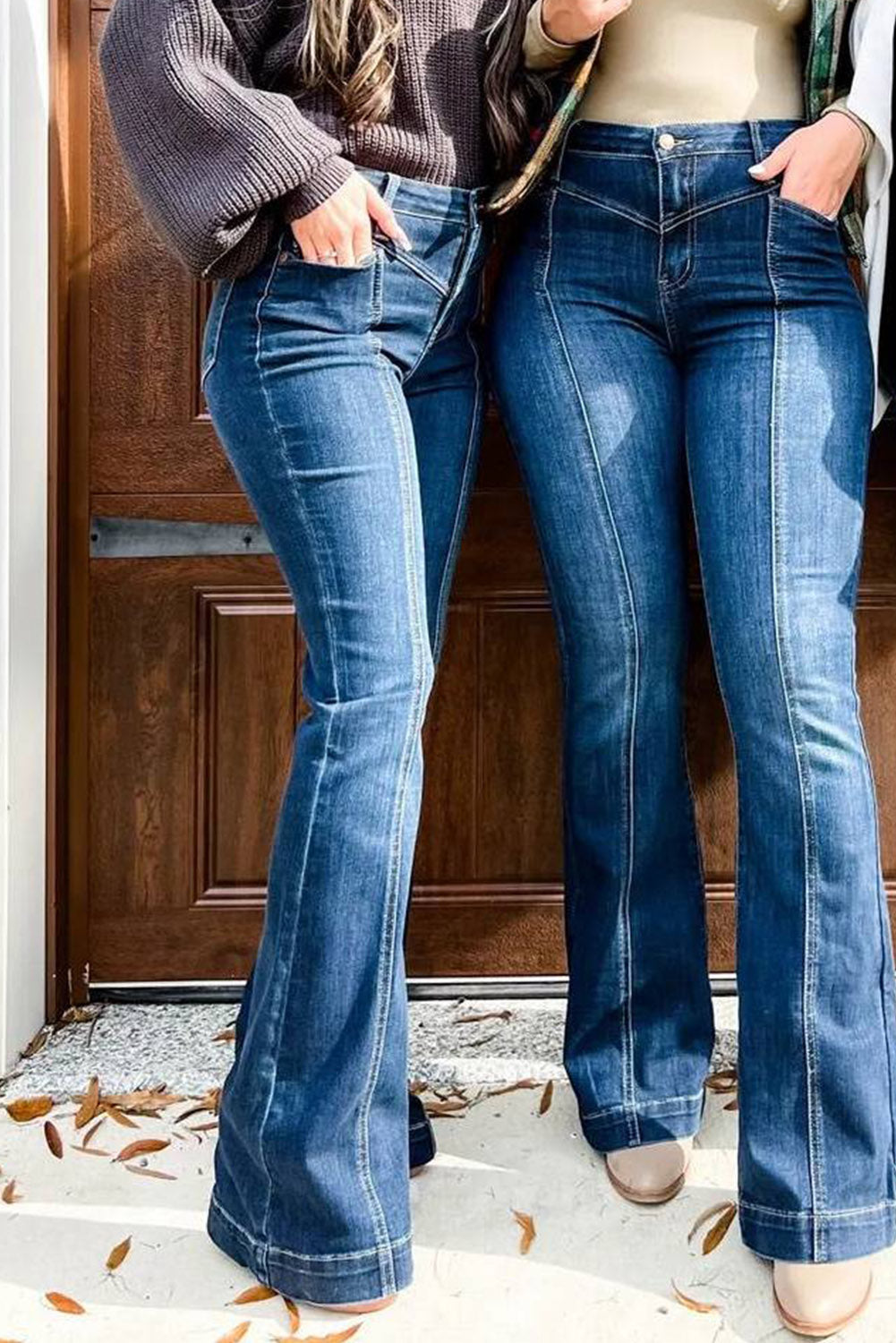 High Waist Flare Seam Jeans Tallie