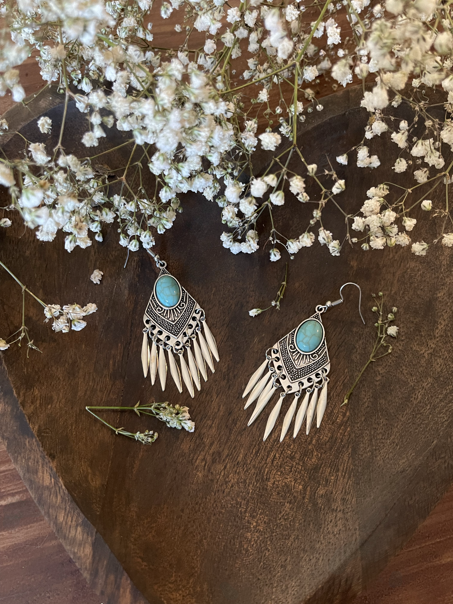 Silver Fringe Earrings