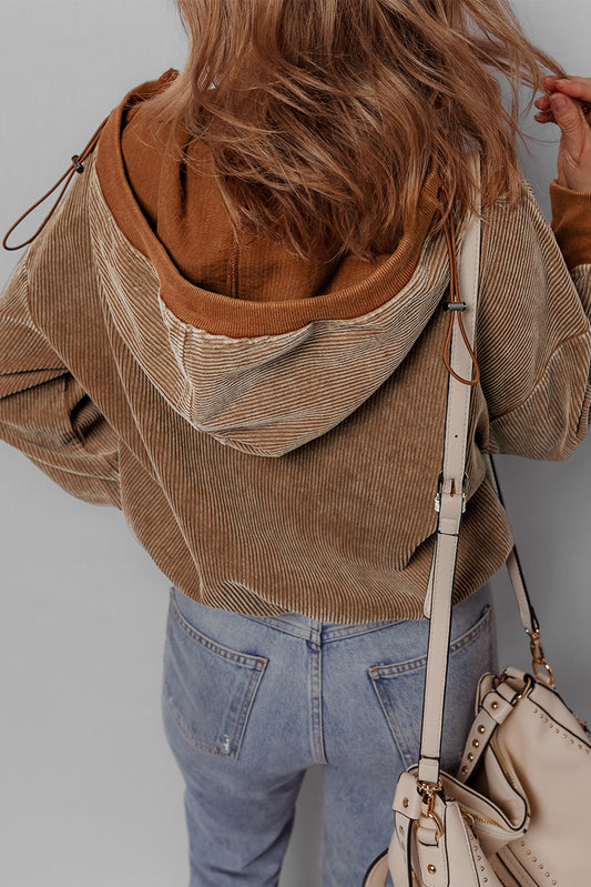 Chestnut Corduroy Hoodie