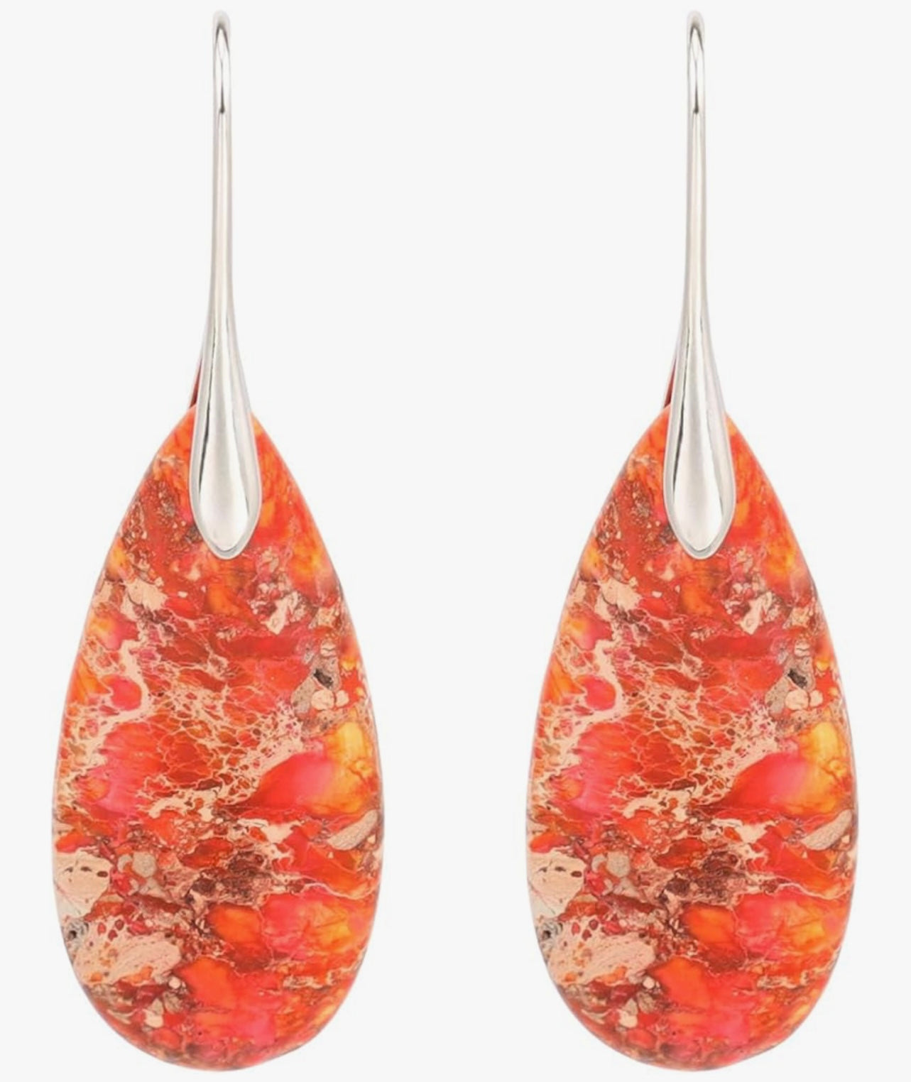 Coral Teardrop Earrings