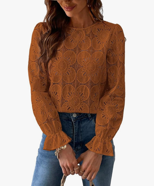Blooming Blossom Burnt Orange Summer Top