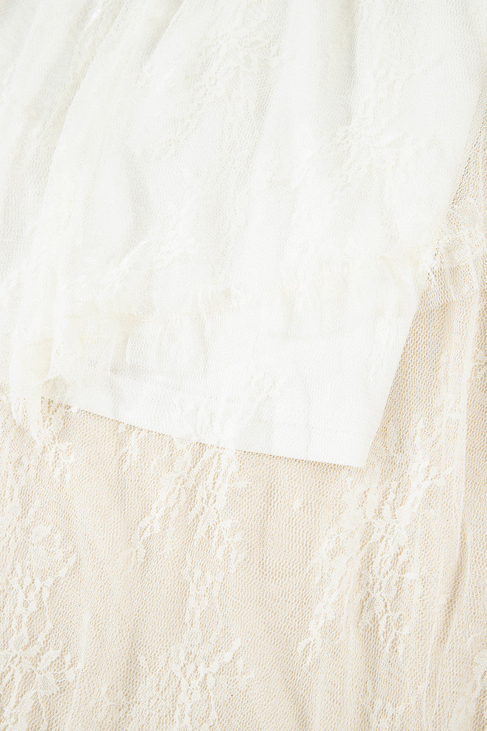 Beige Lace Maxi Skirt