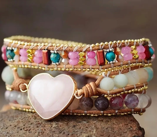 Cadence Boho Heart Stone Bracelet