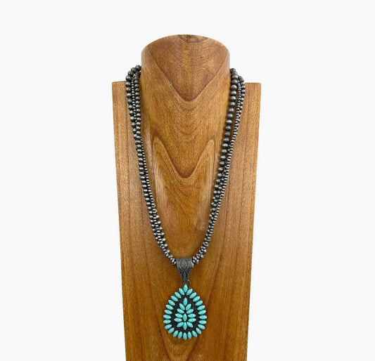Turquoise Teardrop Necklace
