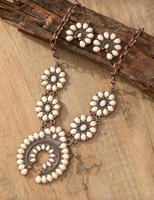 Savanna Squash Blossom Necklace