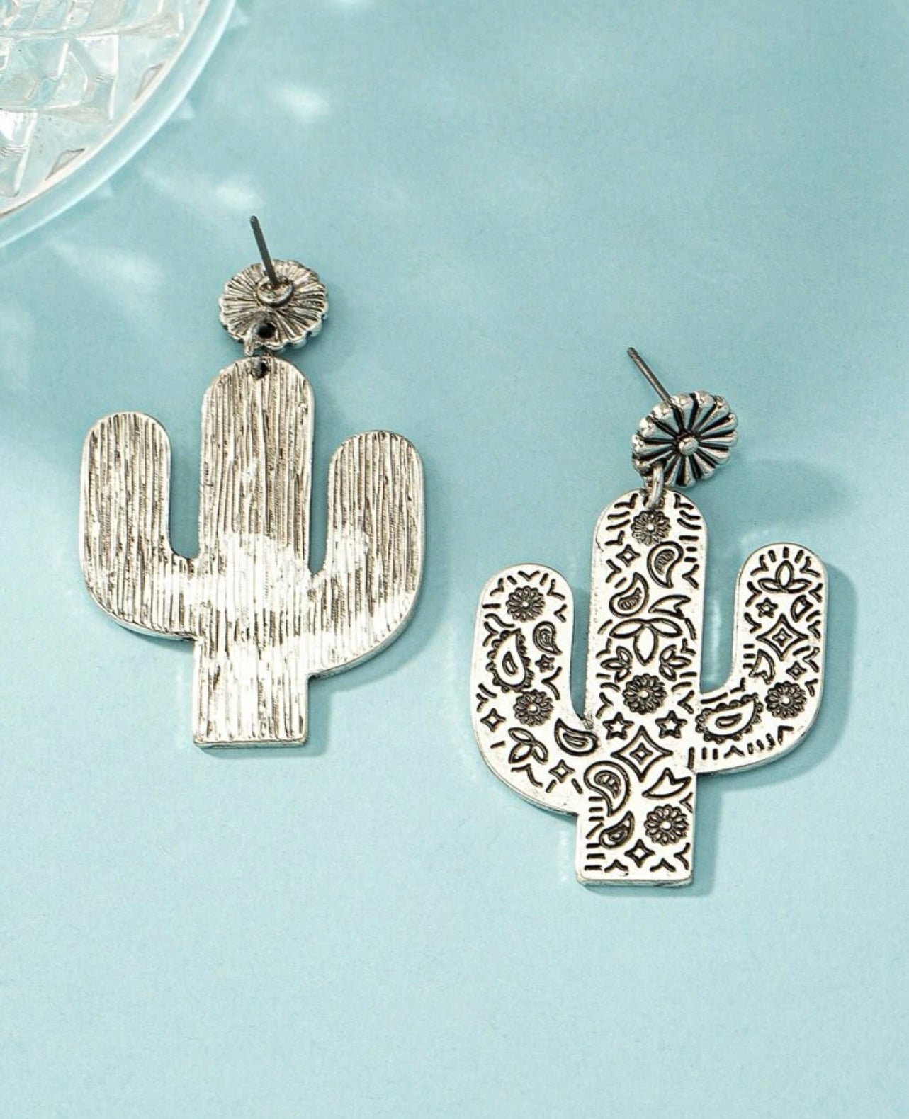 Floral Cactus Earrings