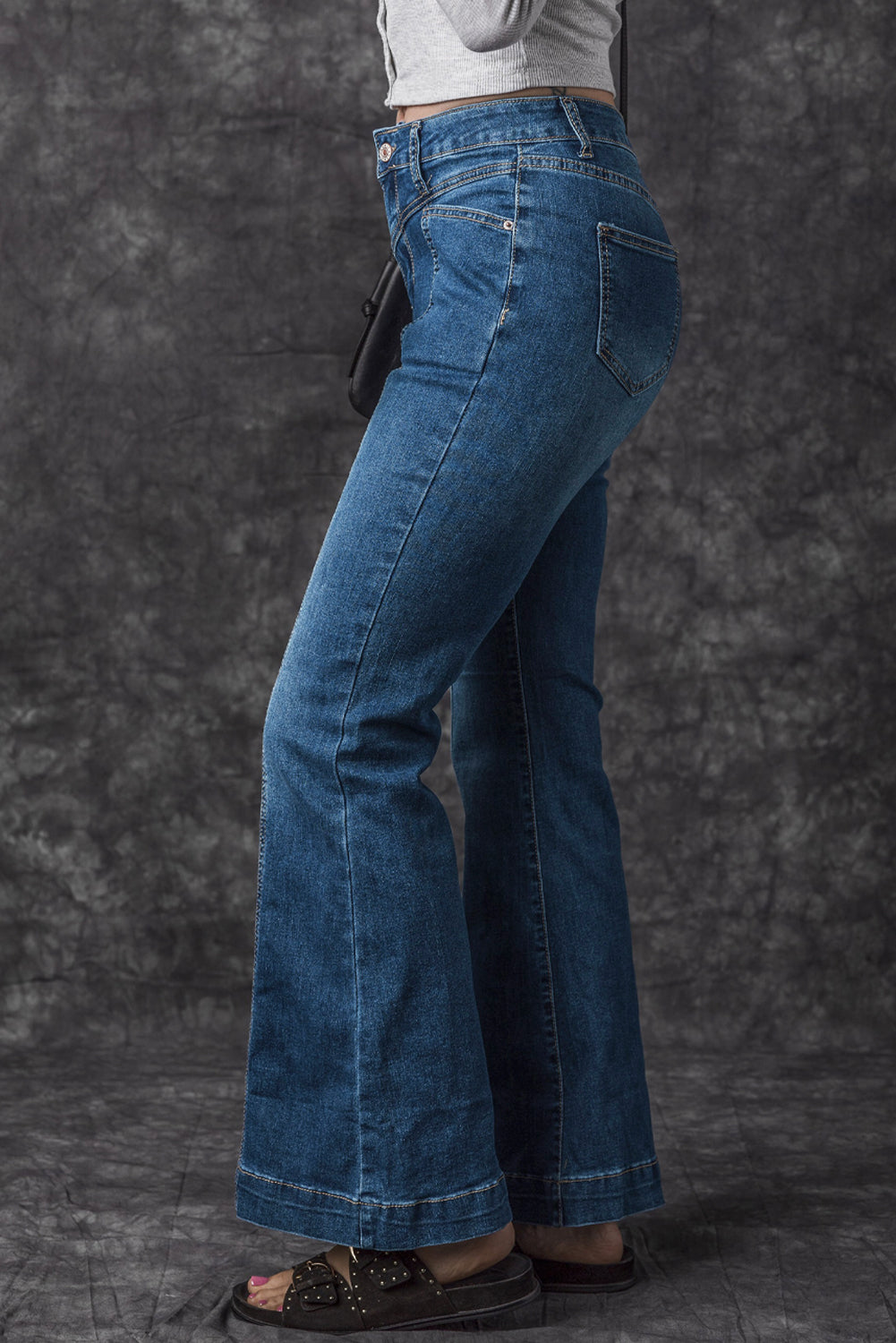 High Waist Flare Seam Jeans Tallie