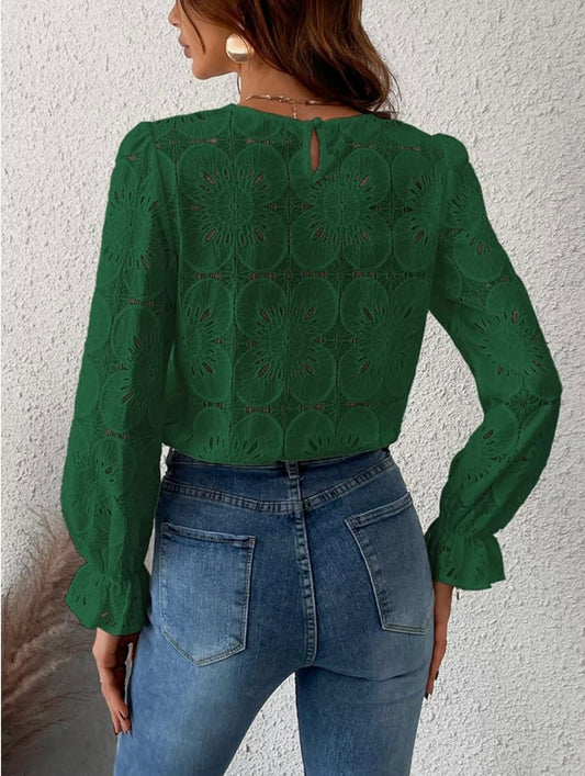 Blooming Blossom Green Summer Top