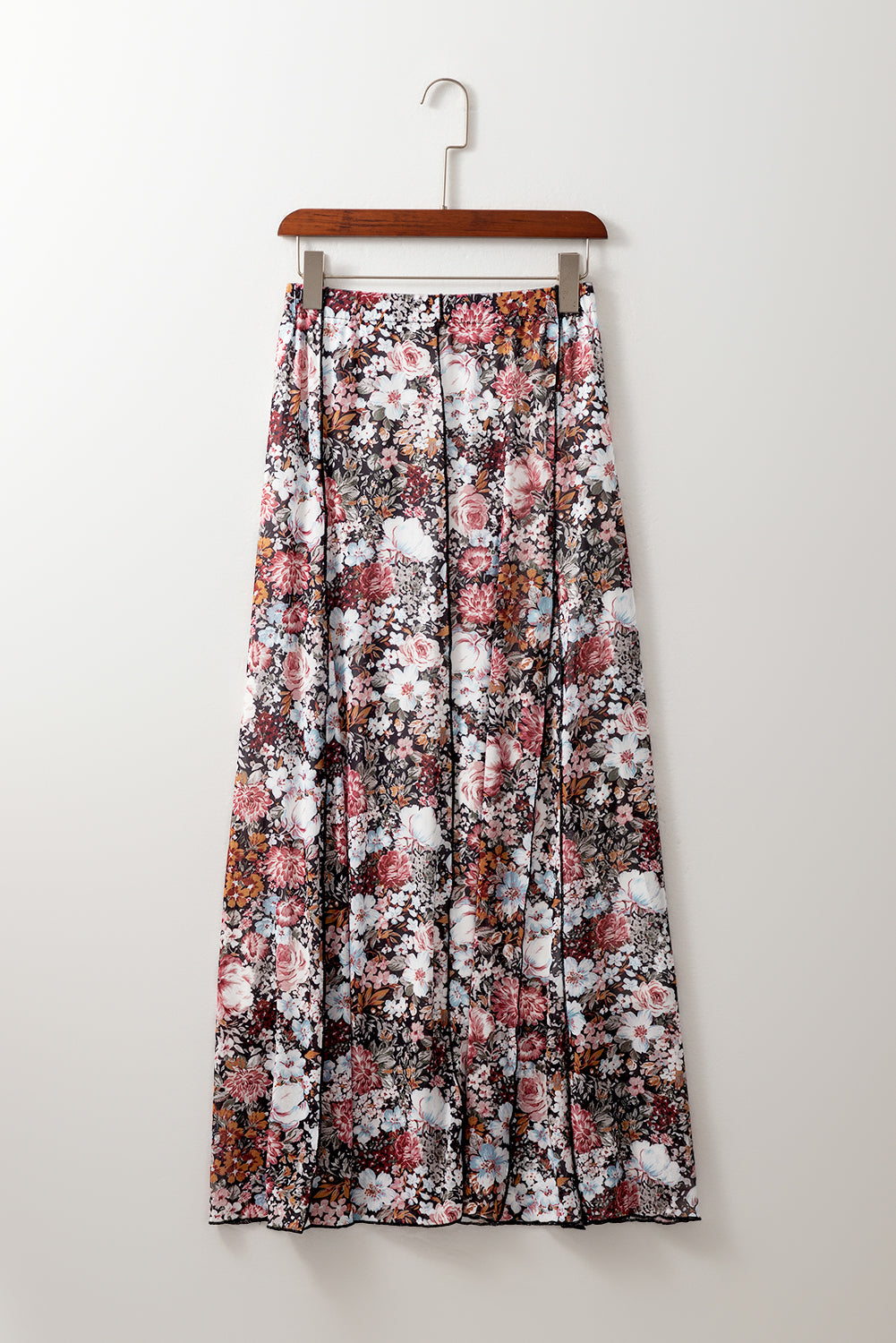 Floral Print High Waist Maxi Skirt