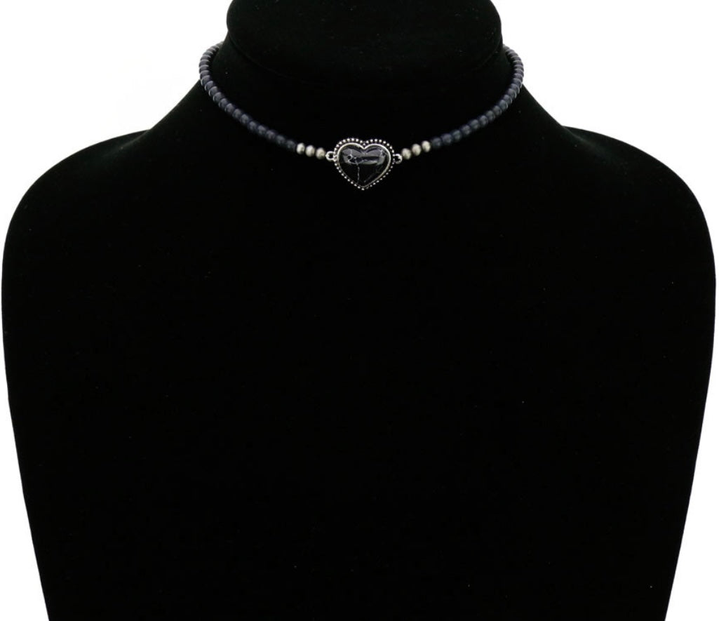 Black Heart Necklace