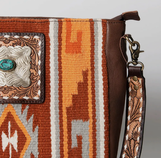 Tangerine Skies Luxury Western Purse
