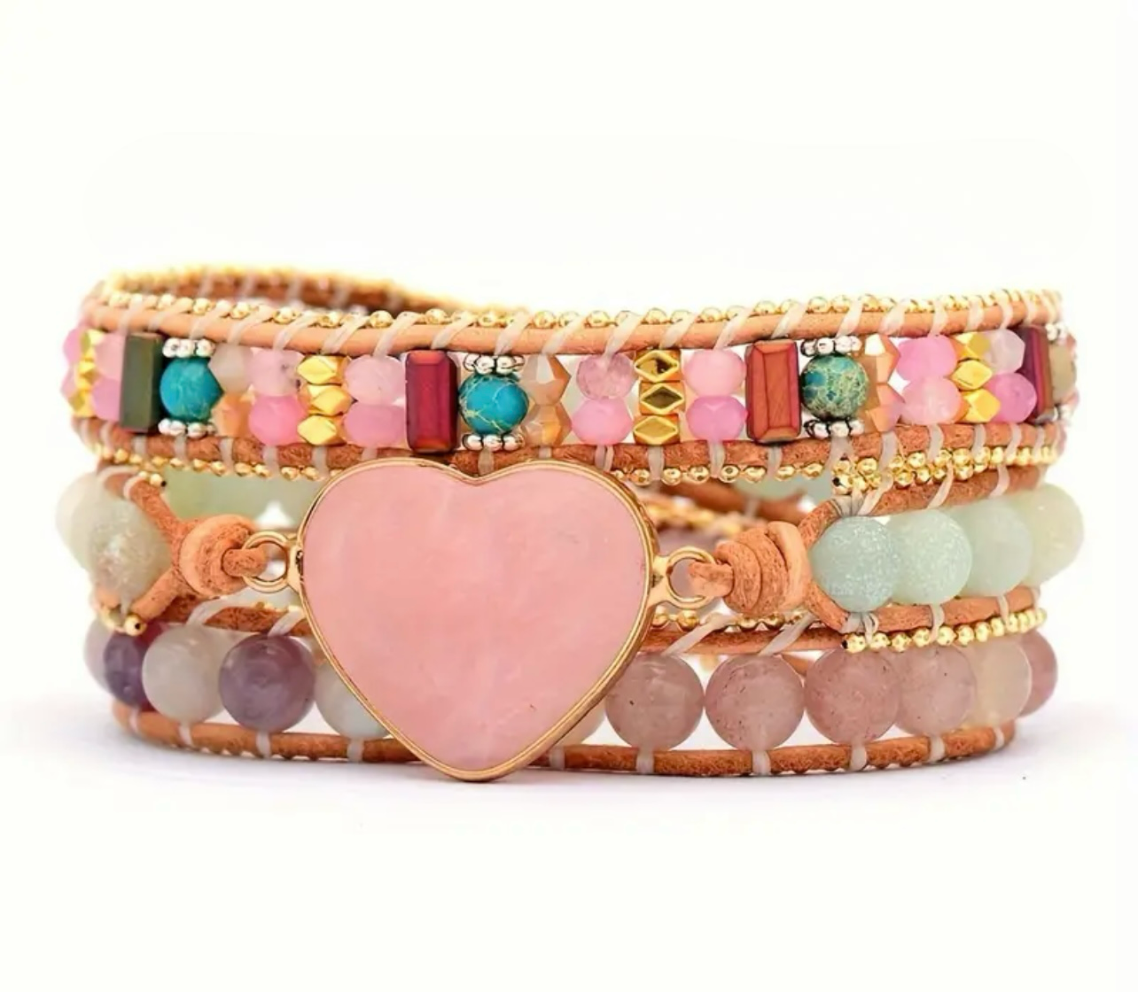 Cadence Boho Heart Stone Bracelet