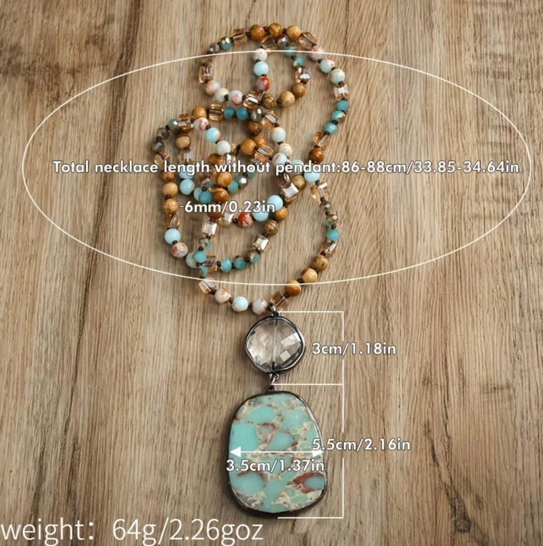 Aqua Stone Necklace