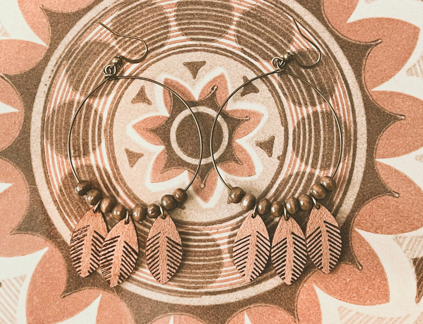 Leaf Hoop Earrings