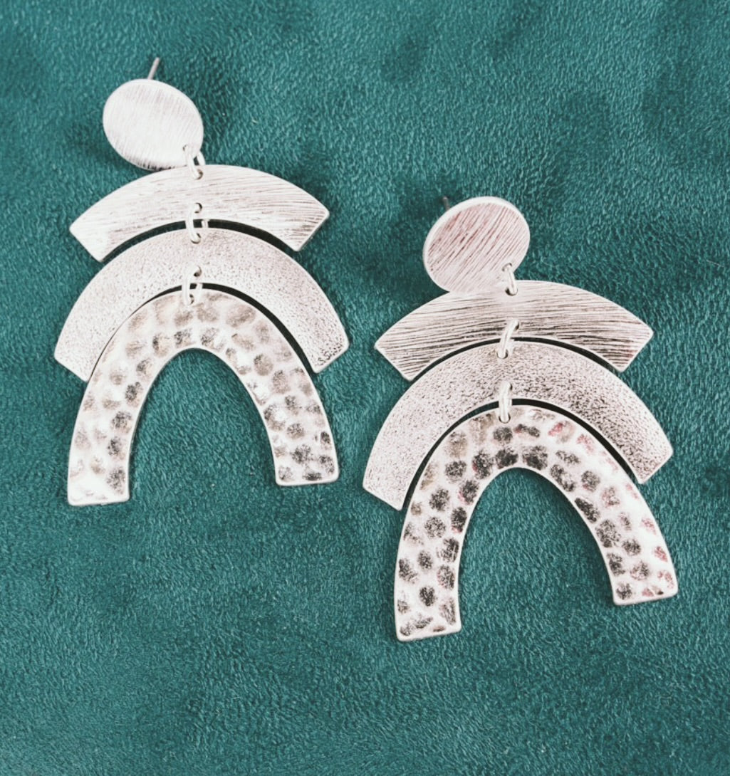 Silver Rainbow Earrings