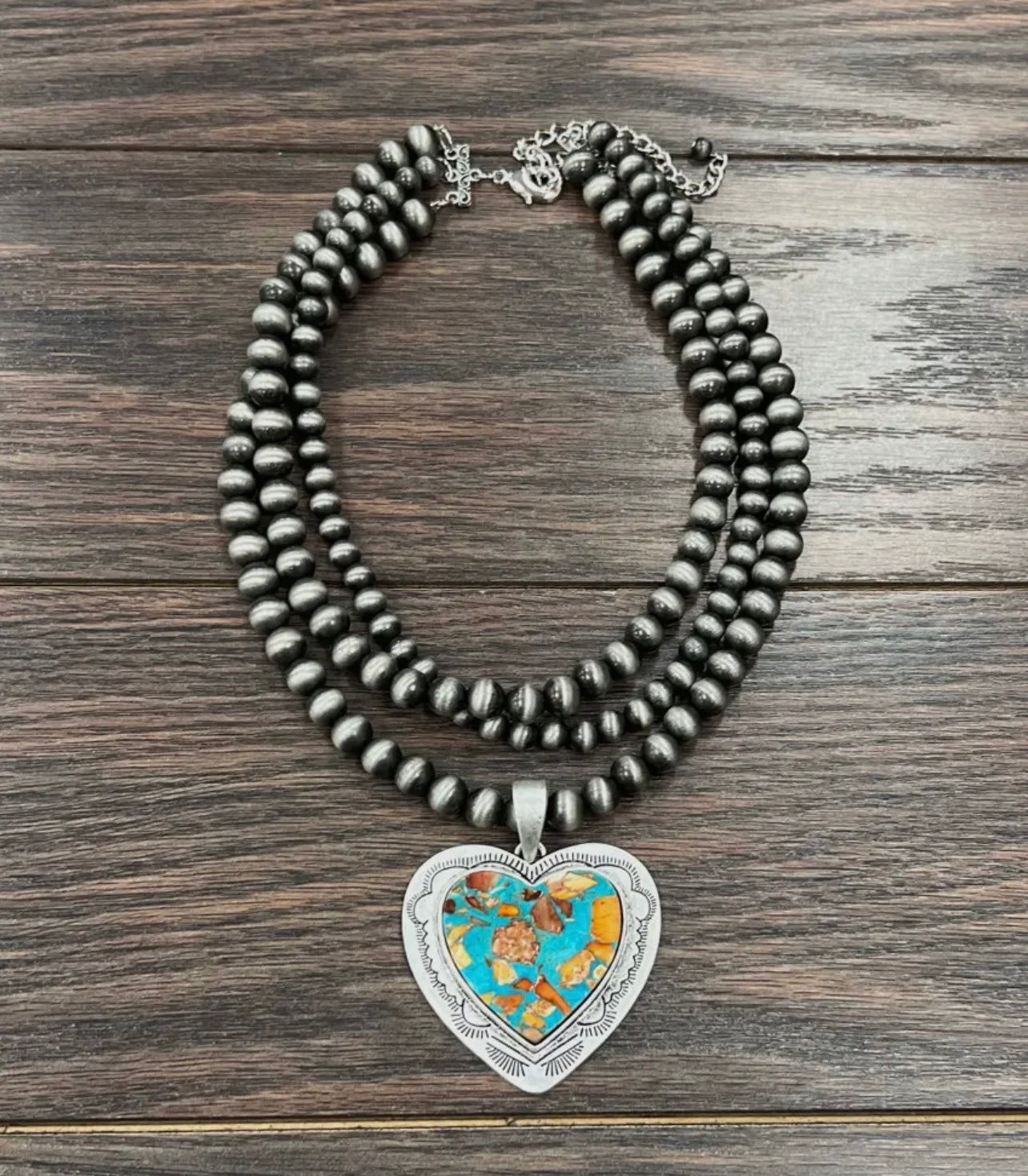 Forever Heart Turquoise Necklace