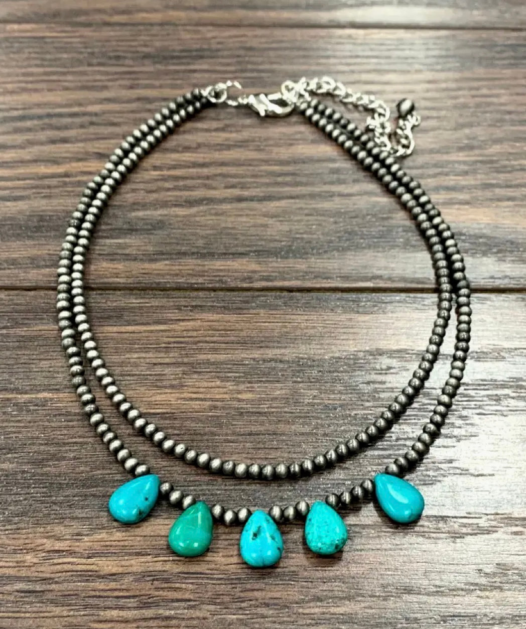 Turquoise Teardrop Necklace