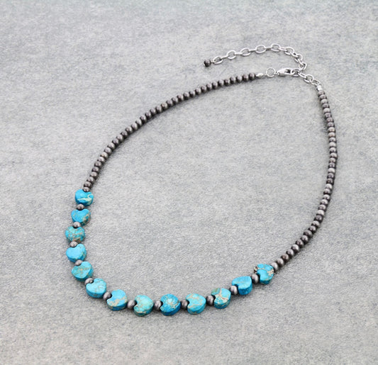 Kai Heart Genuine Turquoise Necklace