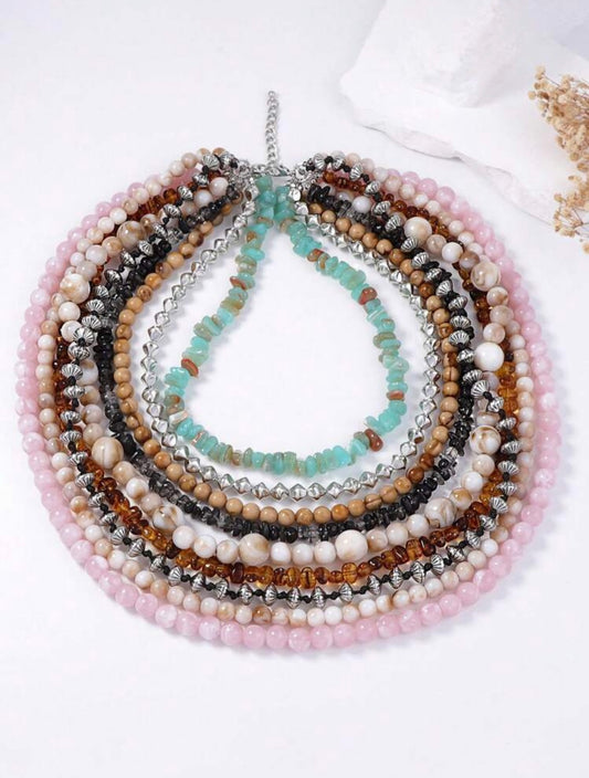 Bohemian Layered Necklace Set