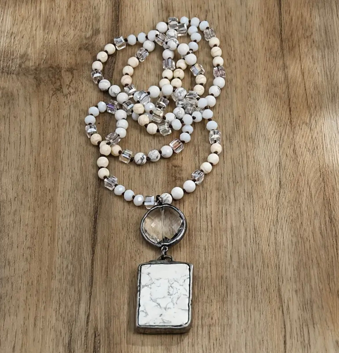 White Stone Necklace