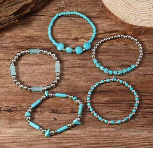 Boho Beaded Bracelet Set