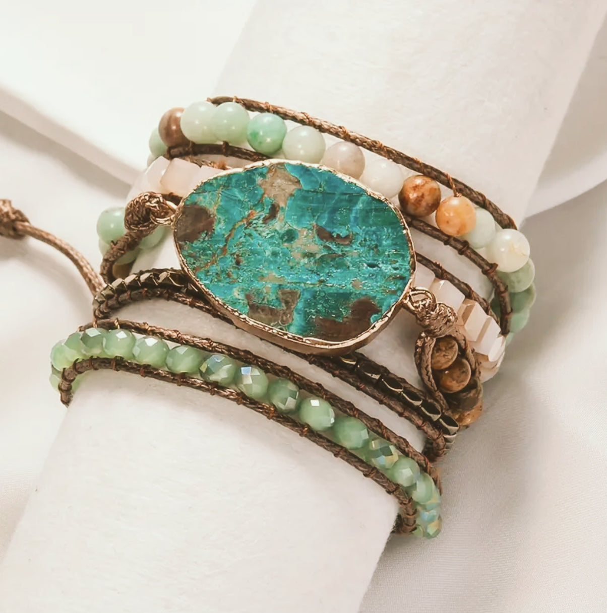 Salt and Stone Wrap Bracelet