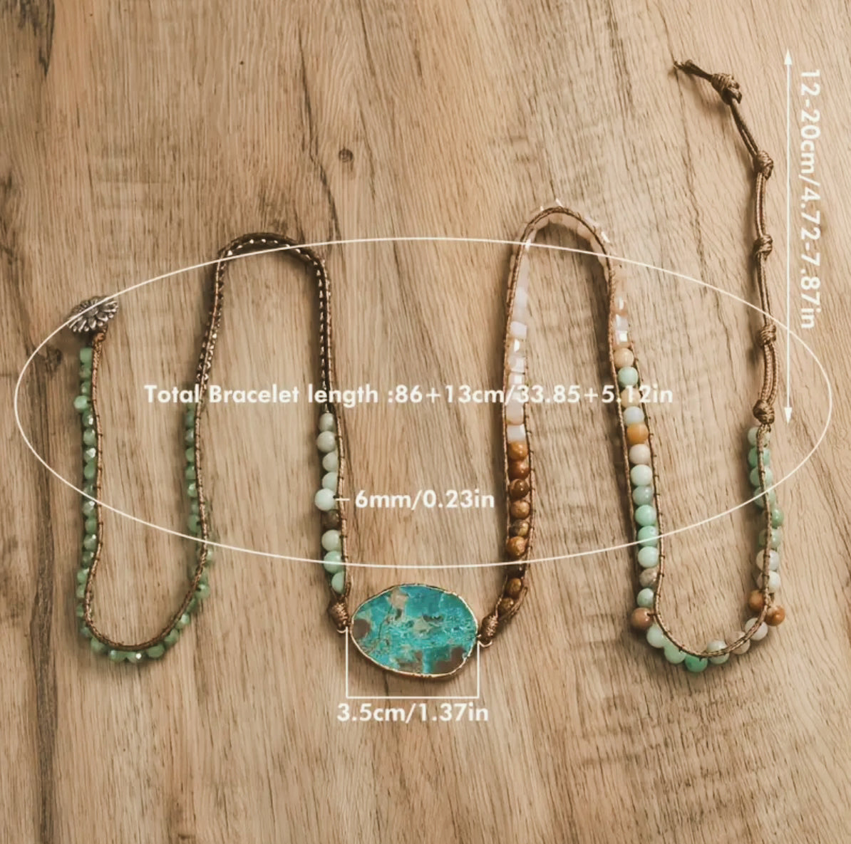 Salt and Stone Wrap Bracelet