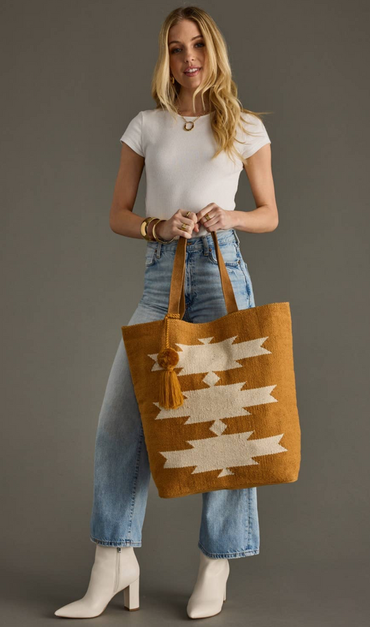 Sand Dunes Luxury Wool Tote Bag