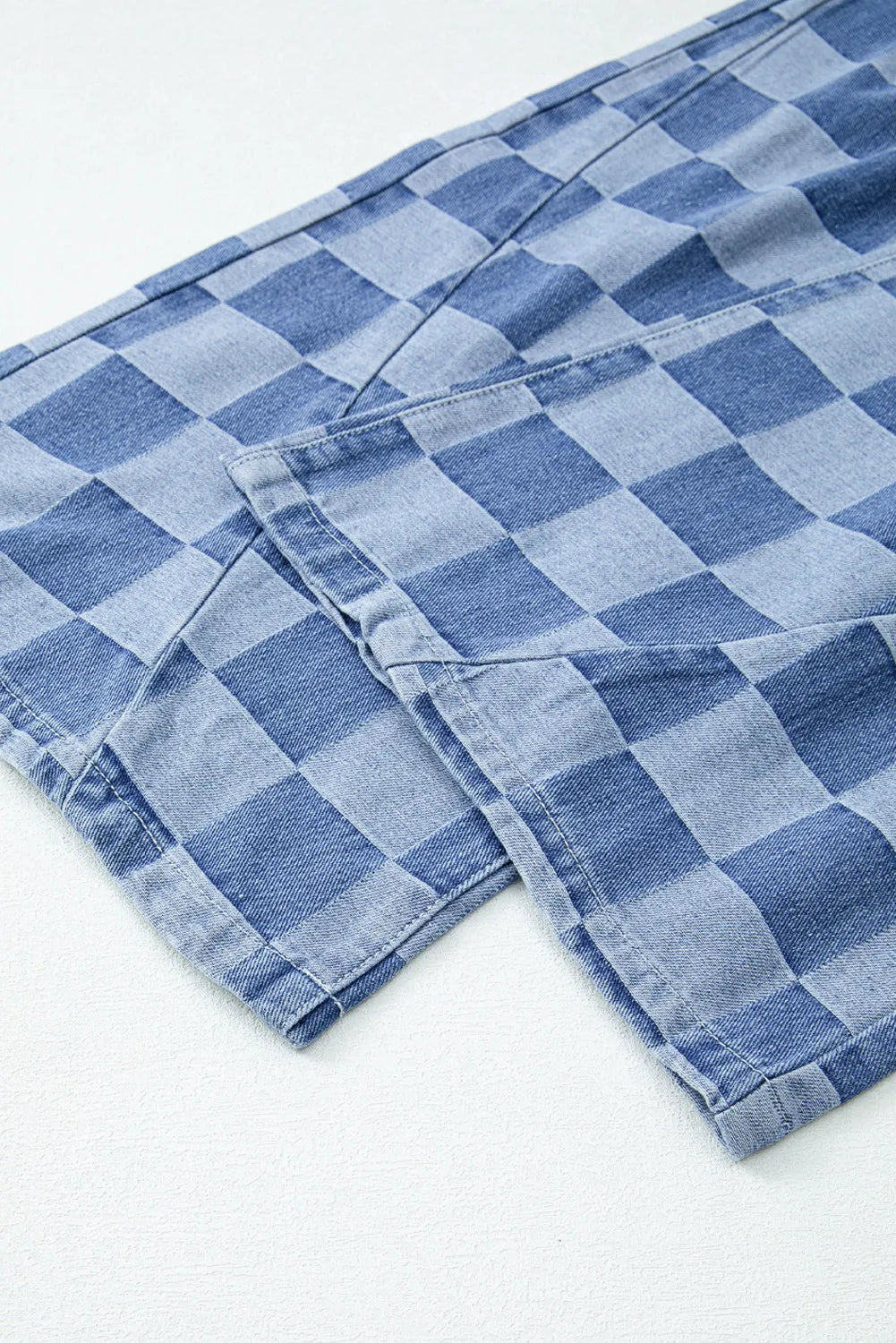 Viral Checkered Wide Leg Jeans