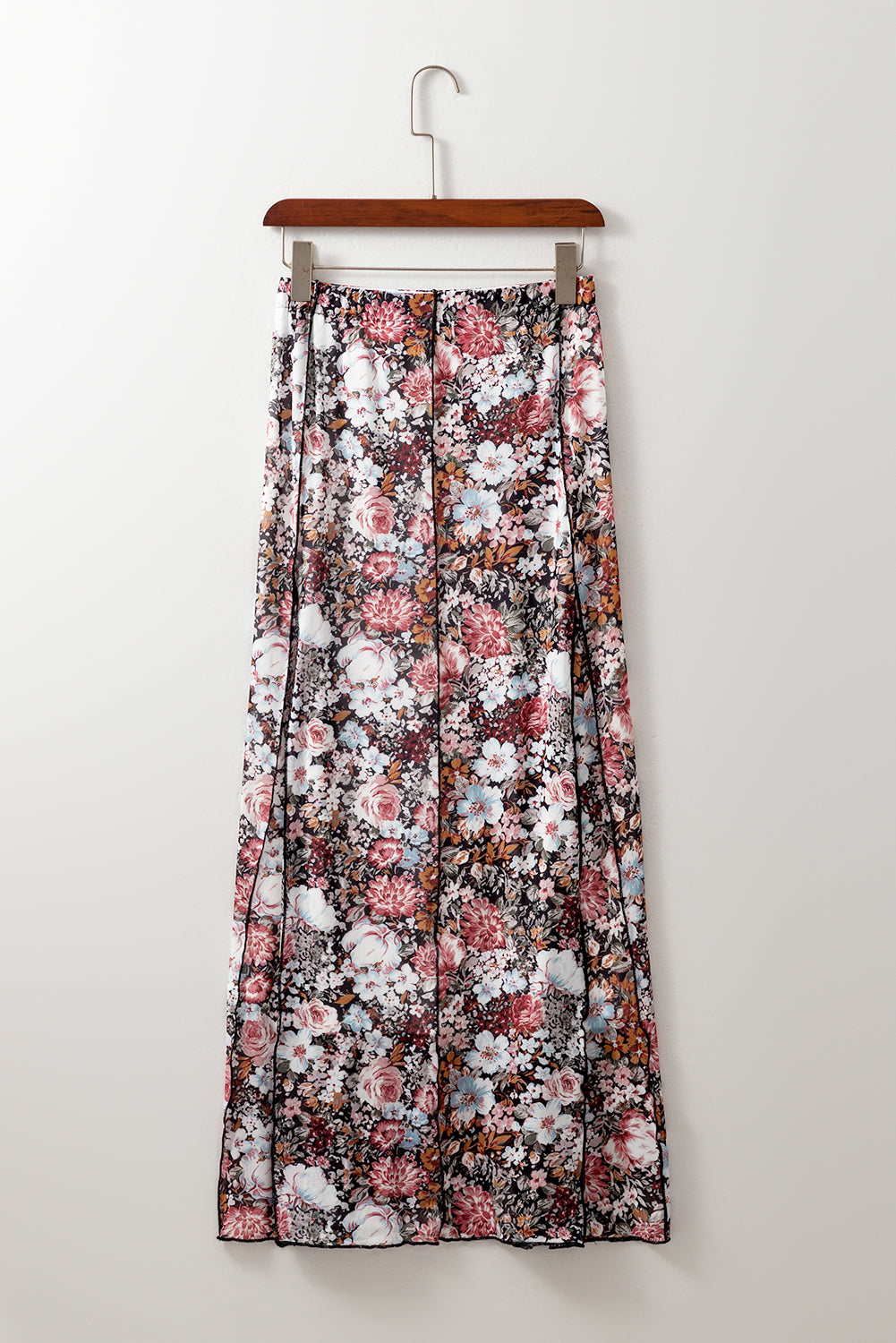 Floral Print High Waist Maxi Skirt