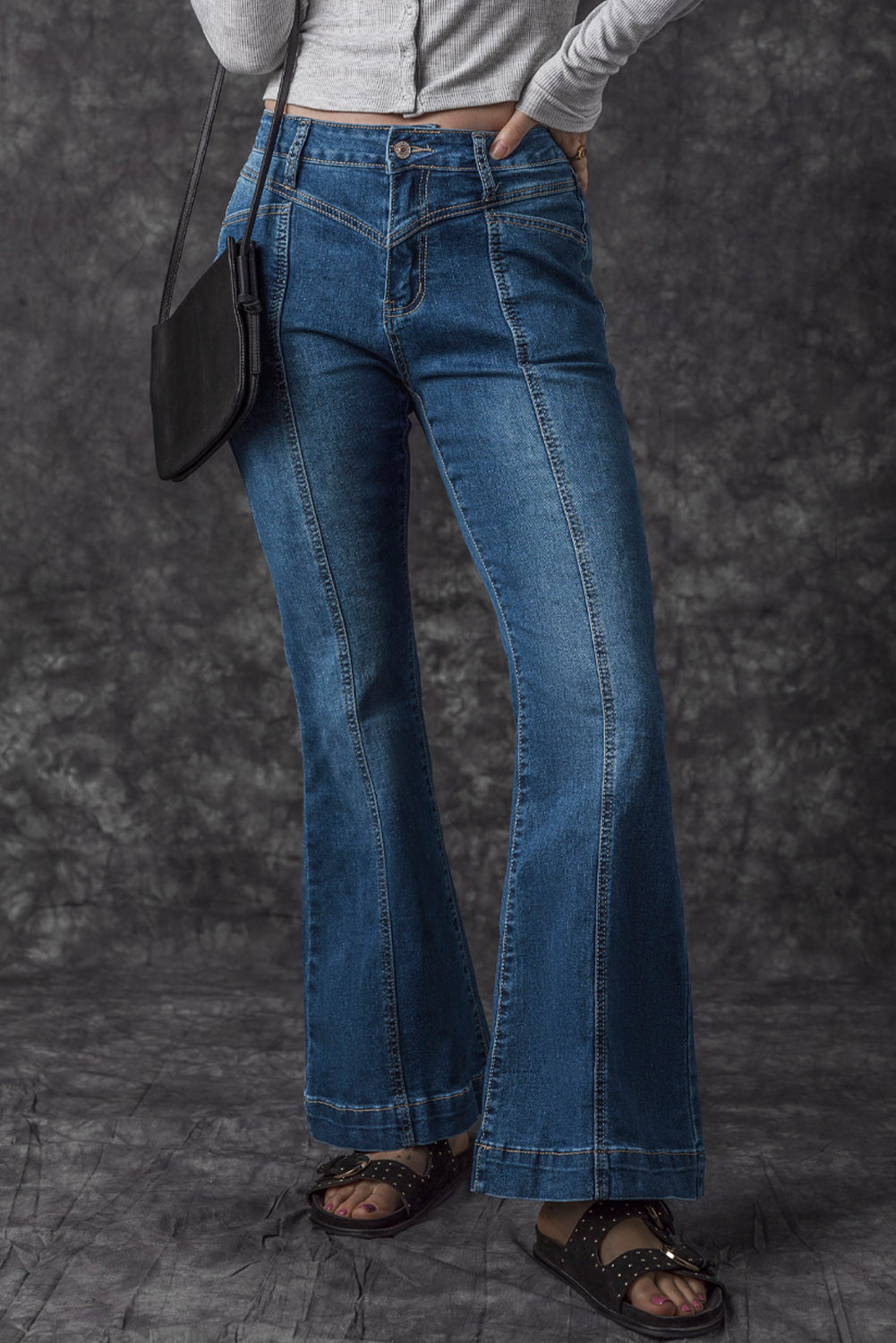 High Waist Flare Seam Jeans Tallie