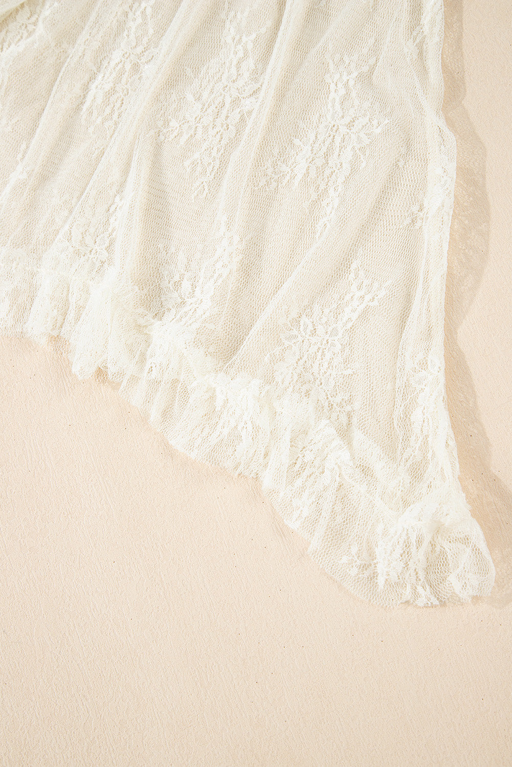 Beige Lace Maxi Skirt