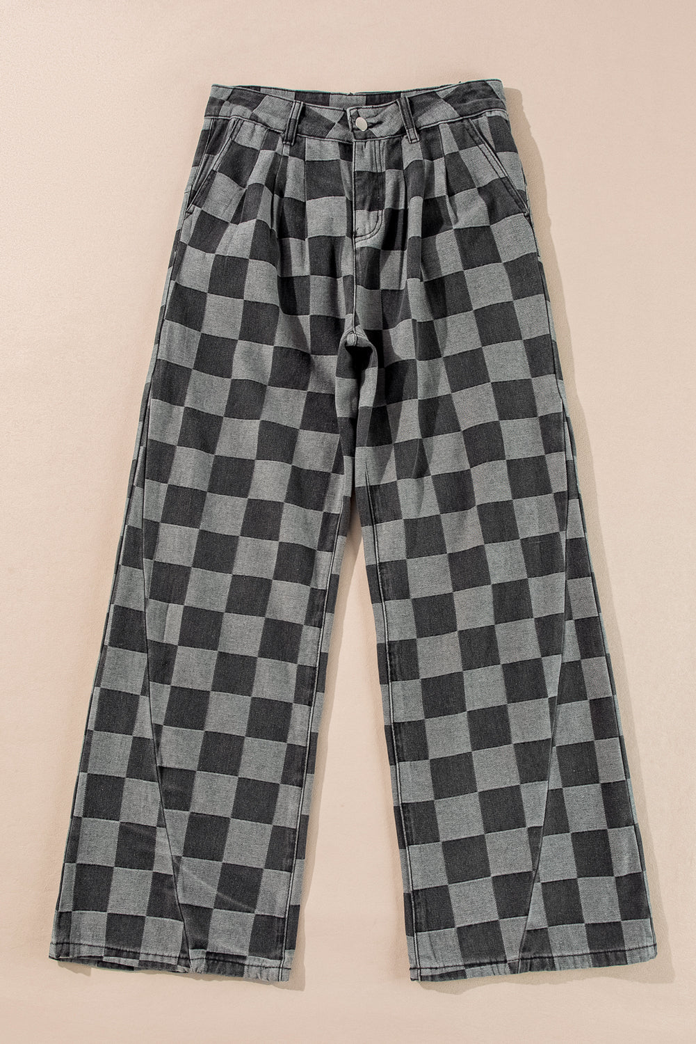 Denim Wide Leg Jeans Checkmate