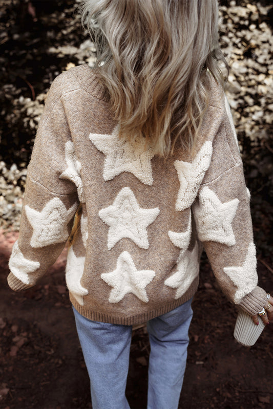 Sherpa Star Cardigan with Pockets