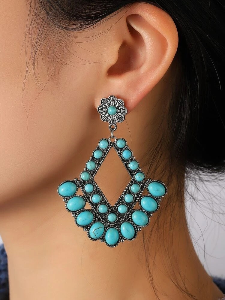 Turquoise Chandelier Earrings