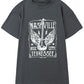 Gray Guitar Slogan Letter Graphic Print Oversized T Shirt