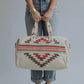 Cream and Rose Aztec Duffel