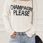 Snow White Champagne Please Graphic Sweater