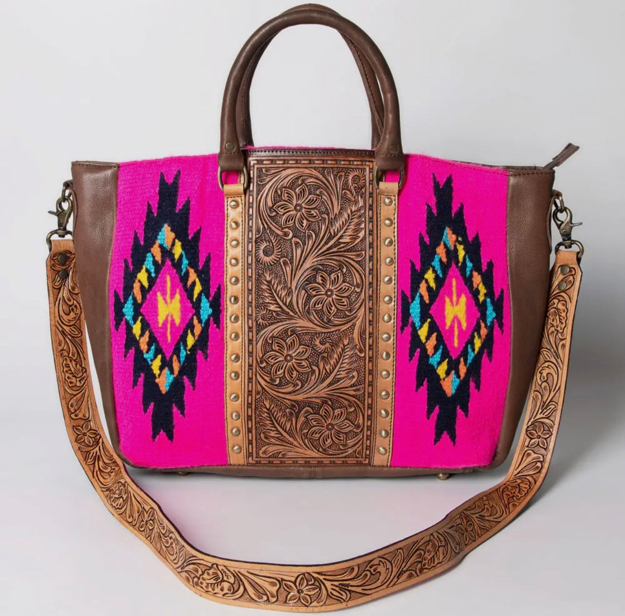 Hot Pink Aztec Luxury Purse