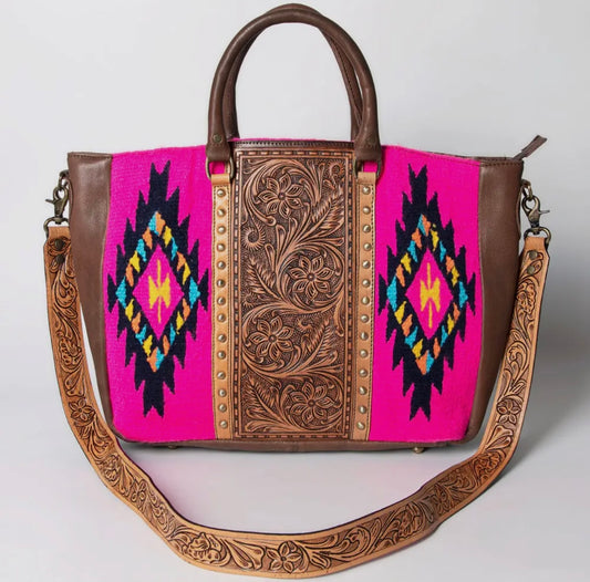 Hot Pink Aztec Luxury Purse