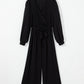 Black Cutout Back Belted V Neck Wide Leg Jumpsuit