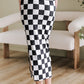 Checkered Side Slit Midi Skirt Chessa